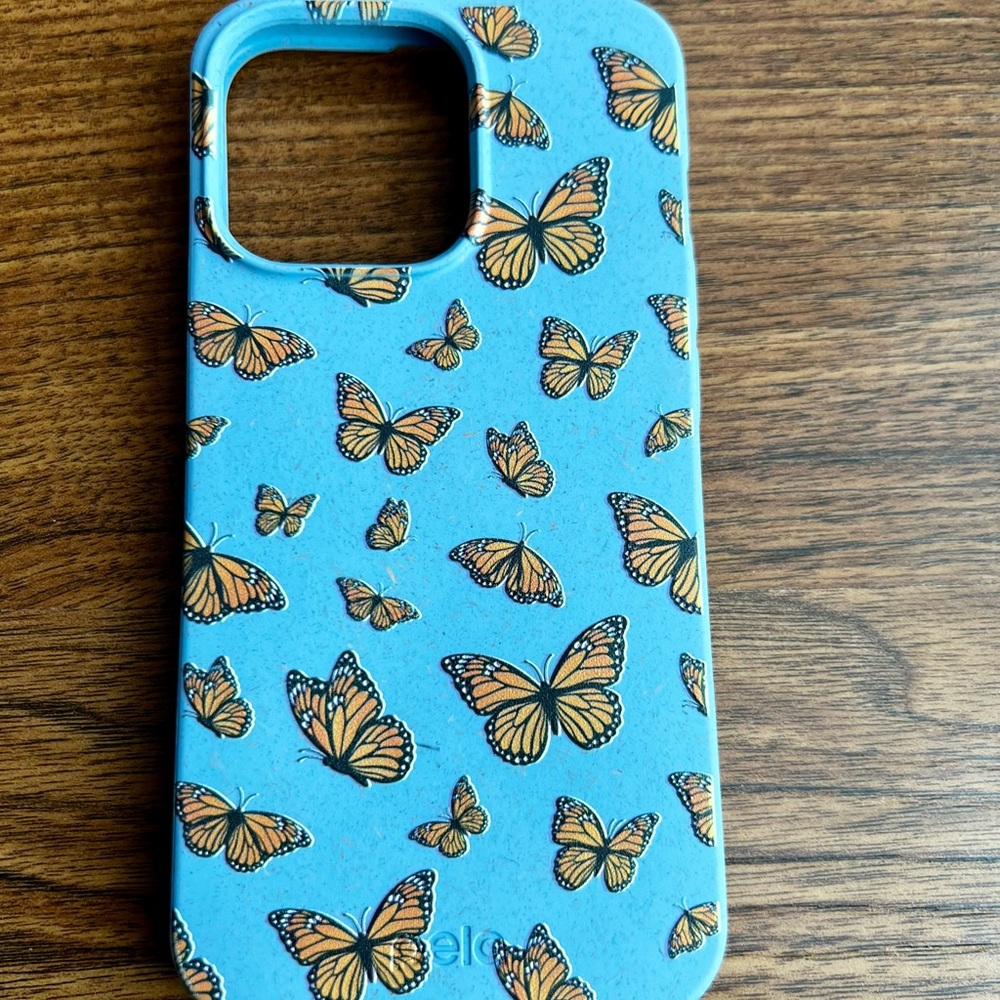 Pela Case - iPhone 13 Pro - Butterflies (light blue)